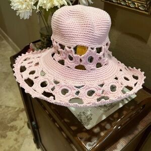 Head's Up by Rico Crochet Bucket Hat Flower Boho Festival Sun Hat